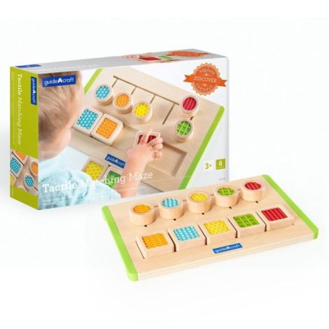 Labirint tactil de potrivire, din lemn, Guidecraft - imagine 7